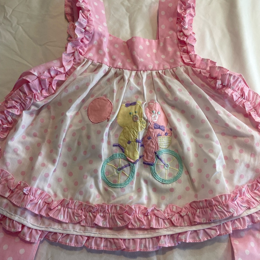 Vintage Pink Polka Dot Kids Apron